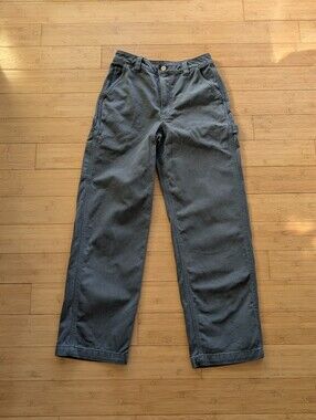 Aritzia TNA Greenwich Carpenter Cargo Utility Relaxed Fit Pants Slate Gray
